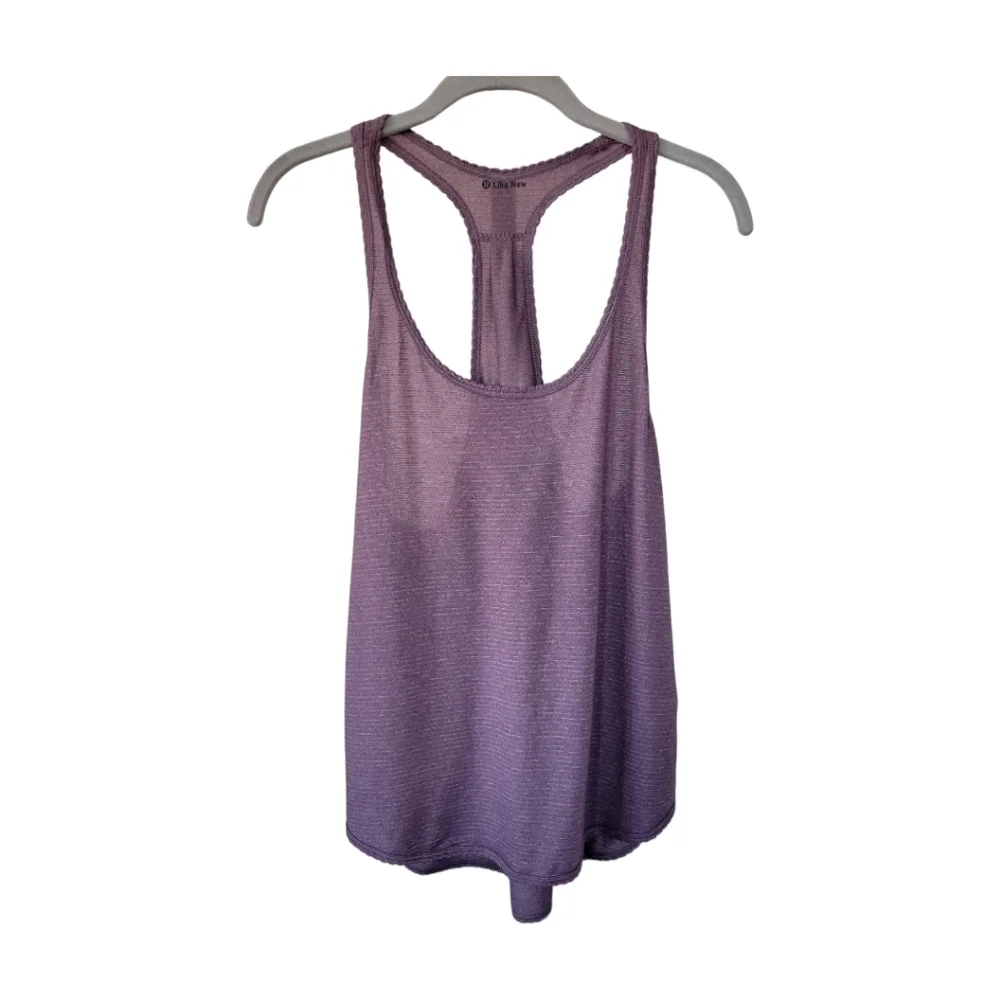 Lululemon 105 F Singlet Tank 4 Purple Fog Racerback Hot Yoga Retro Activewear